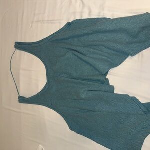We The Free Teal Knit Top